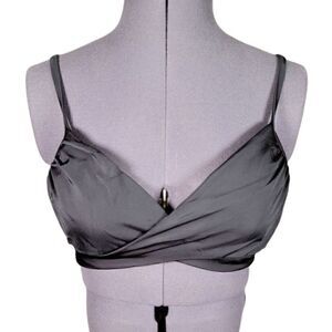 Shade & Shore Crisscross & Tie Bikini Top Sz 34B